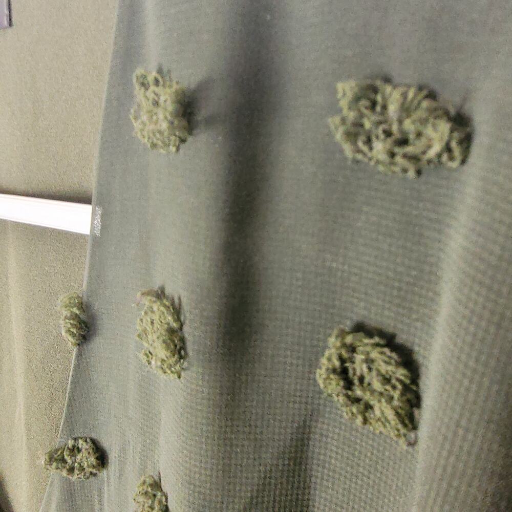 Miholl green swiss dot long sleeved babydoll dress size XL Y2K coquette romantic - Picture 4 of 8